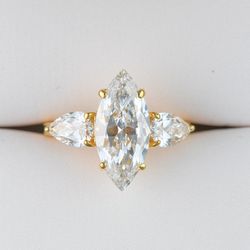 Three Stone Engagement Ring 