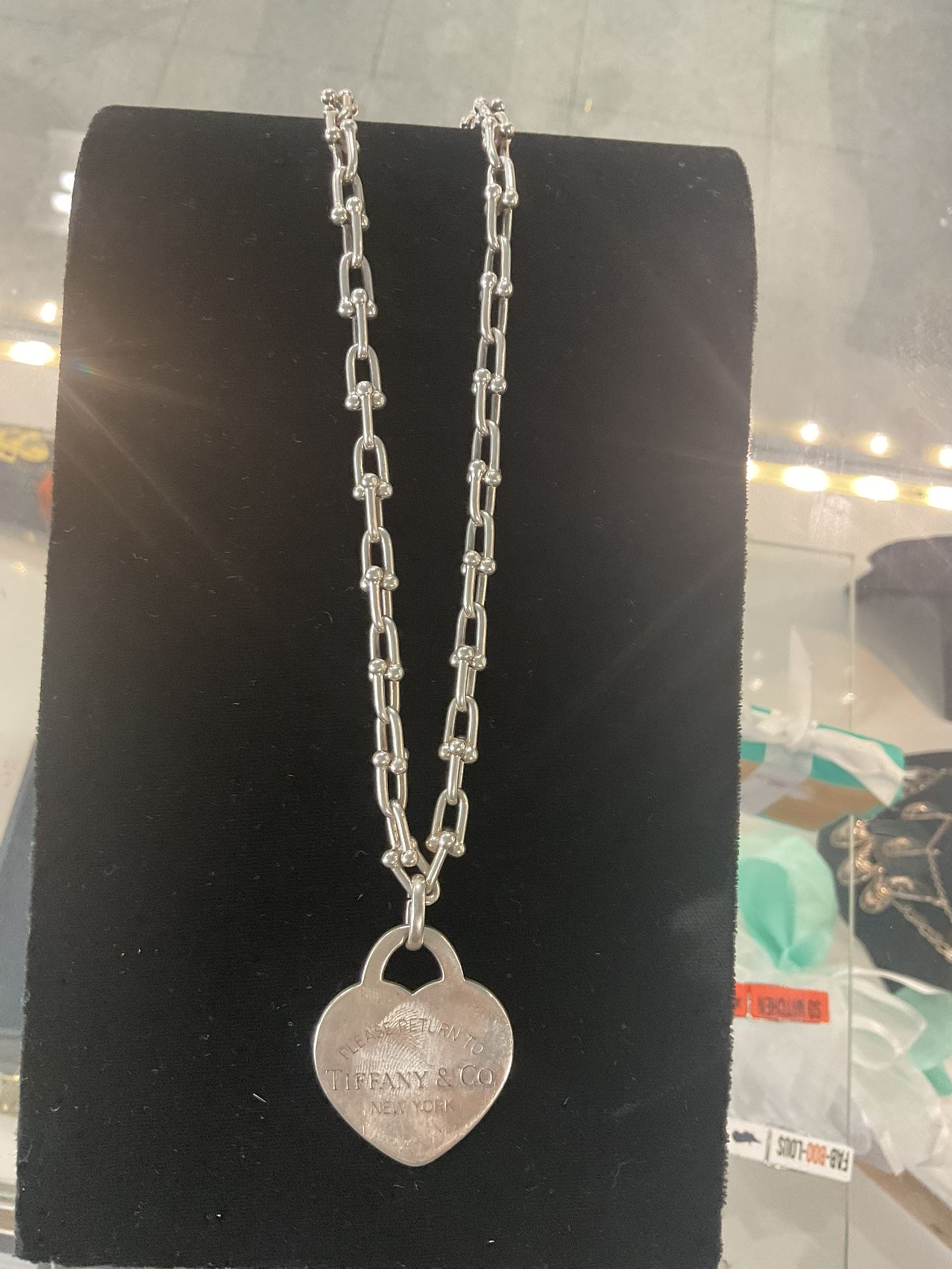 Tiffany And Co Necklace W/ Heart Pendant 
