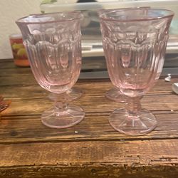 1950 Pink Water Gobbets Set Of Four 