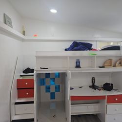 Loft Bed with Desk and Storage