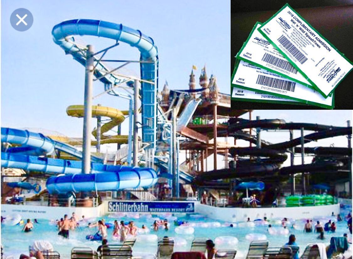 4 ADMISSION TICKETS TO SPLASHTOWN ~$90~
