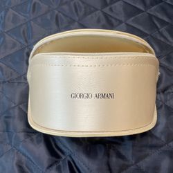 Pearl Color Giorgio Armani Sunglasses Case And Cleaning Cloth