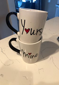 Matching large mugs