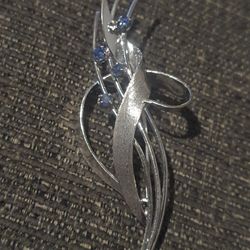 14k White Gold Brooch 