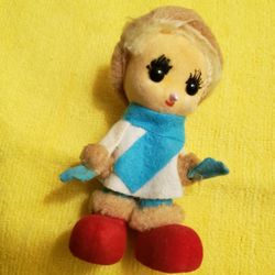 Vintage Winter Ready Girl 1960s Japanese Christmas Tree Ornament.