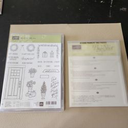 Stampin up' At home stamps set and Dies. See desc