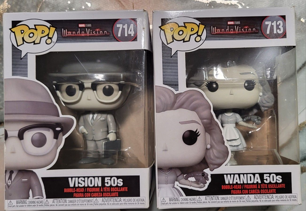 Pop #713 (Wanda 50s) AND Pop #714 (Vision 50s)