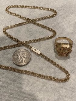 10k Chino Link Chain 10k Versace Ring