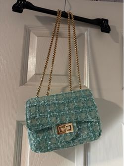 Aqua mini purse