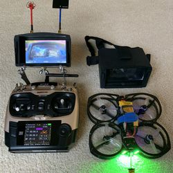 Custom FPV Racing Drone, Goggles, Case. Excellent Condition 