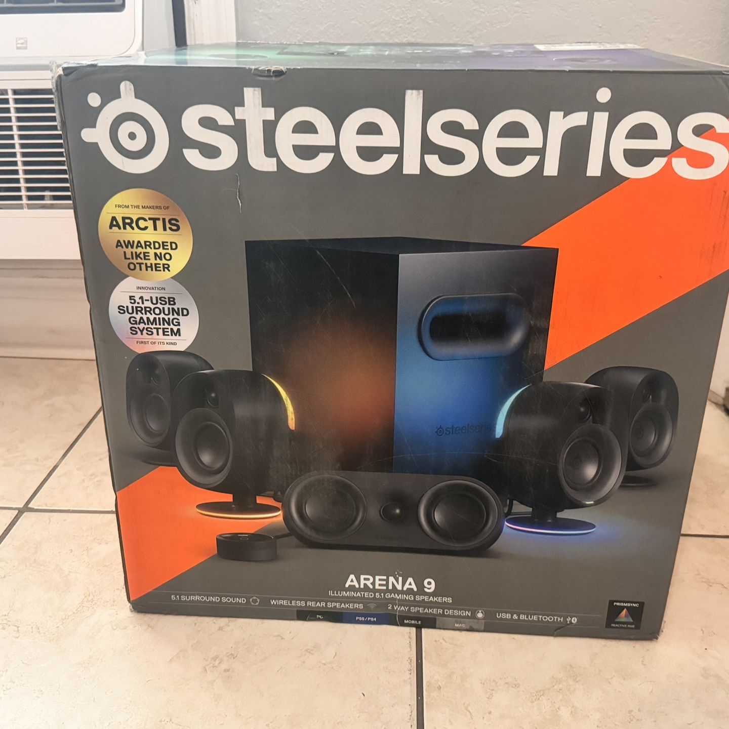Steelseries Arena 9 Speakers New , Sealed!!