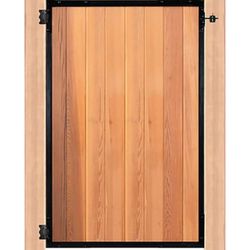 Nuvo Iron PRO8 (PRO 8) Gate Frame, 8 Standard Fence Board Wide x 6’ Long, Black, 6 Foot