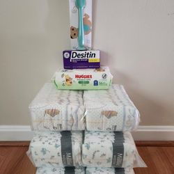 Newborn Baby Diapers & Wipes Bundle Brand New