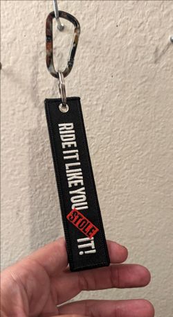 Bikers Embroider Saying Key Chains