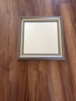 Square Ornate Silver Framed Mirror