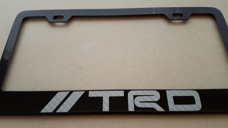 TRD Black stainless license frame plate
