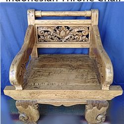 Indonesian Teak Outdoor Bali Rollback Club Chair