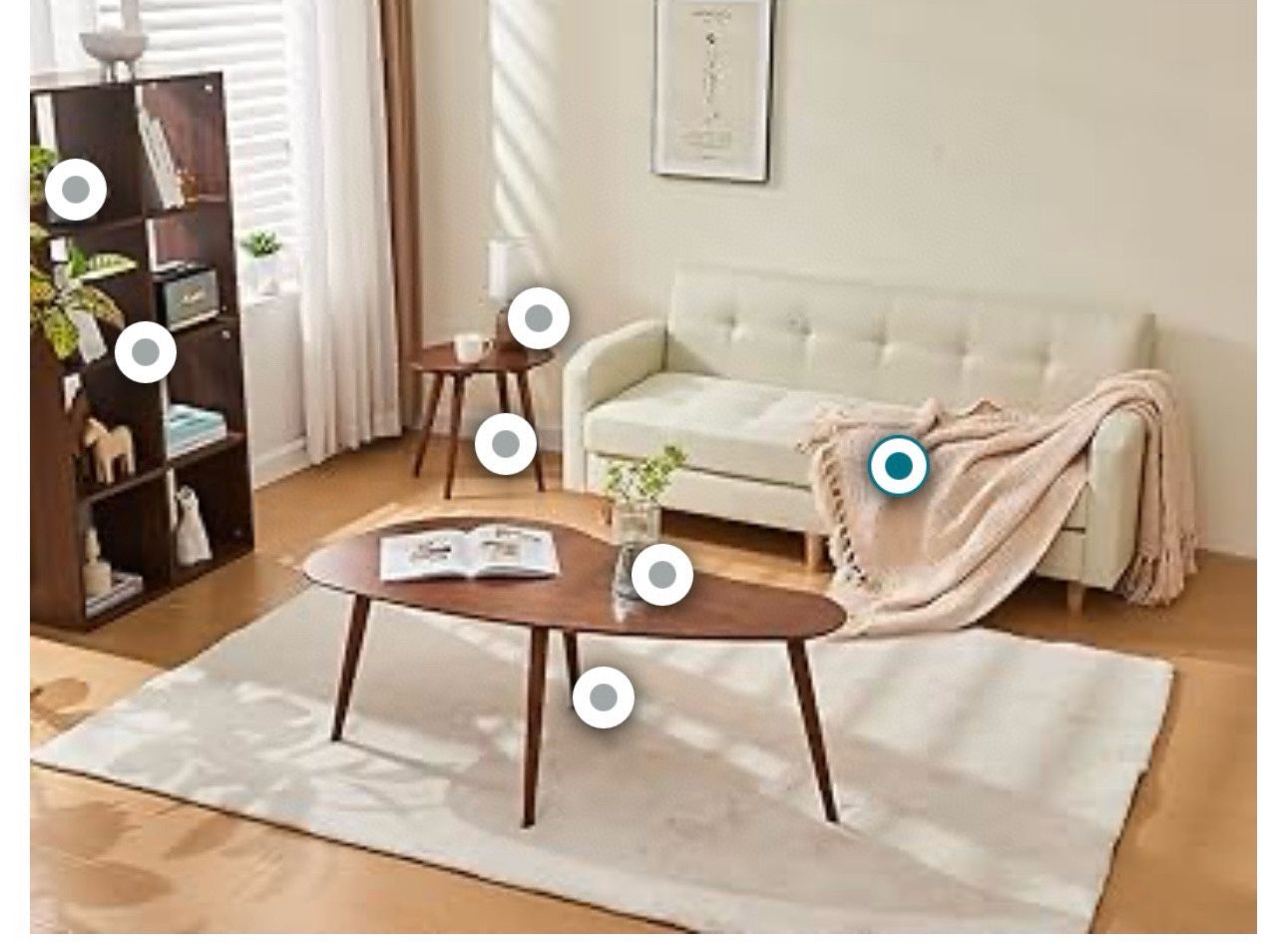 Solid Wood Table Desk, Coffee Table End Table Round for Kitchen Dining