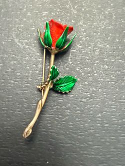Vintage Giovanni rose brooch