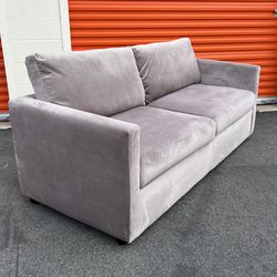 Modern Contemporary Velvety Loveseat Sofa / Couch