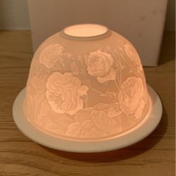 lithophane luminaries flowers candle holders 5” x 3” A23