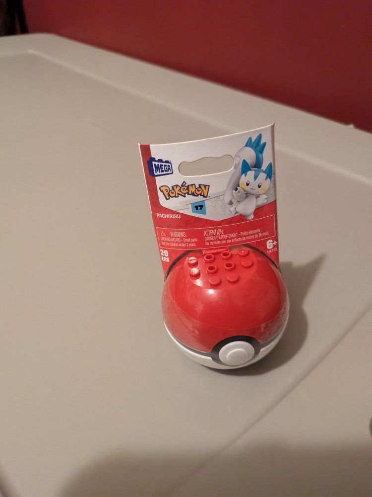 2022 Mega Construx Pokemon #HKT13 Poke Ball Series 17 Pachirisu Building Set MIP
