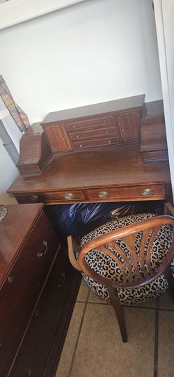 My grandmother's desk with chair. From 1930's
