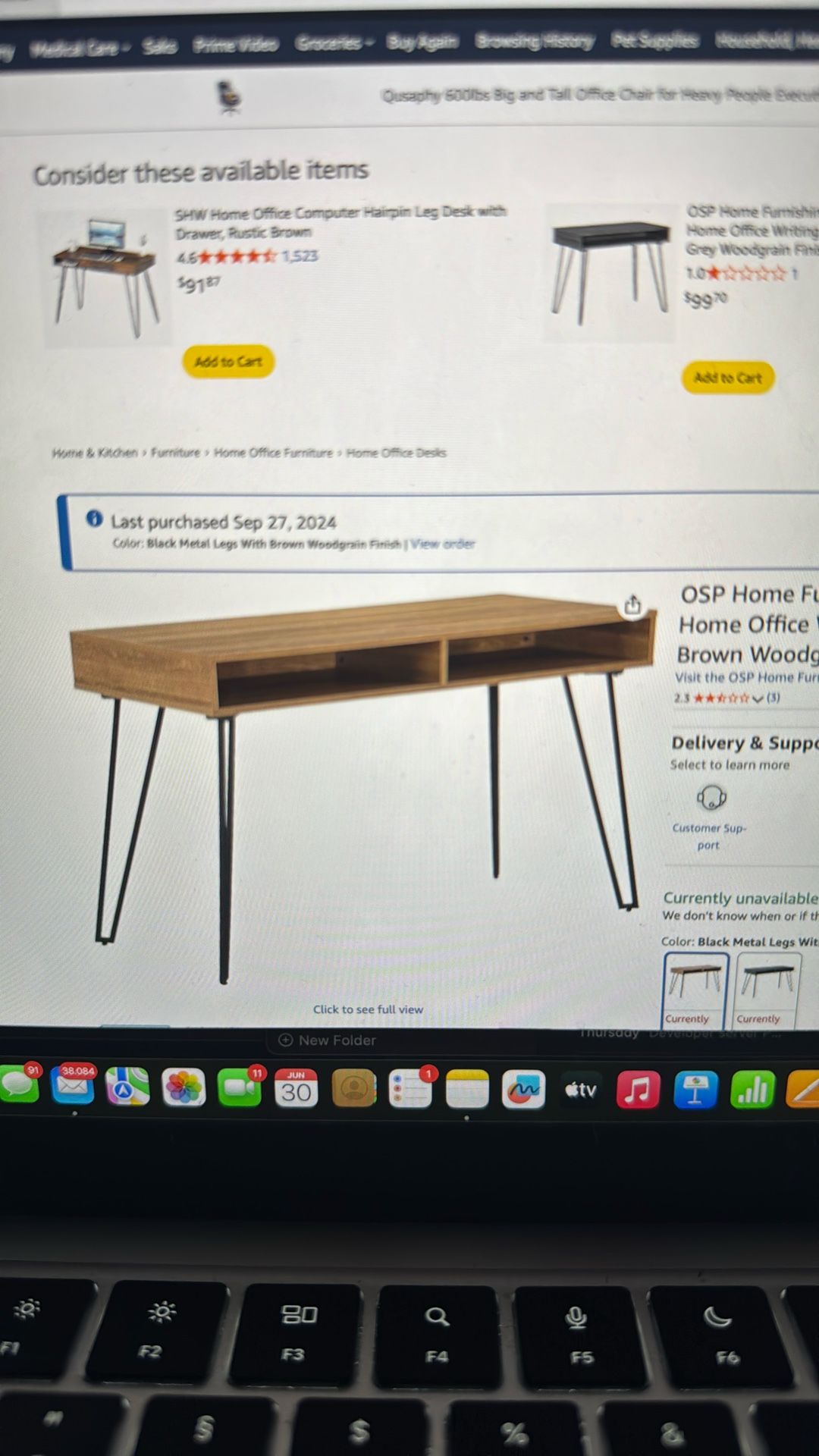 Wooden Office Desk $80 OBO