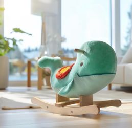 SOLD OUT ) B. toys – Kids Whale Rocker – Echo – Wooden Ride-On Rocking Toy