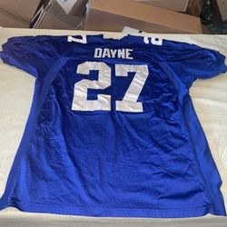 Authentic Nike Ron Dayne New York Giants Jersey Mens 56 Blue NFL Sewn Clean Vtg