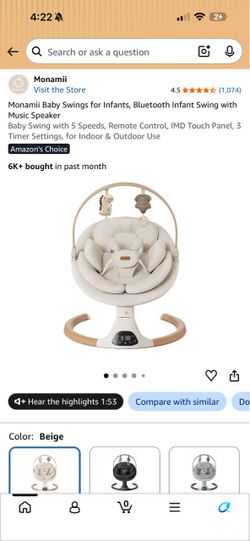 BRAND NEW BABY SWING