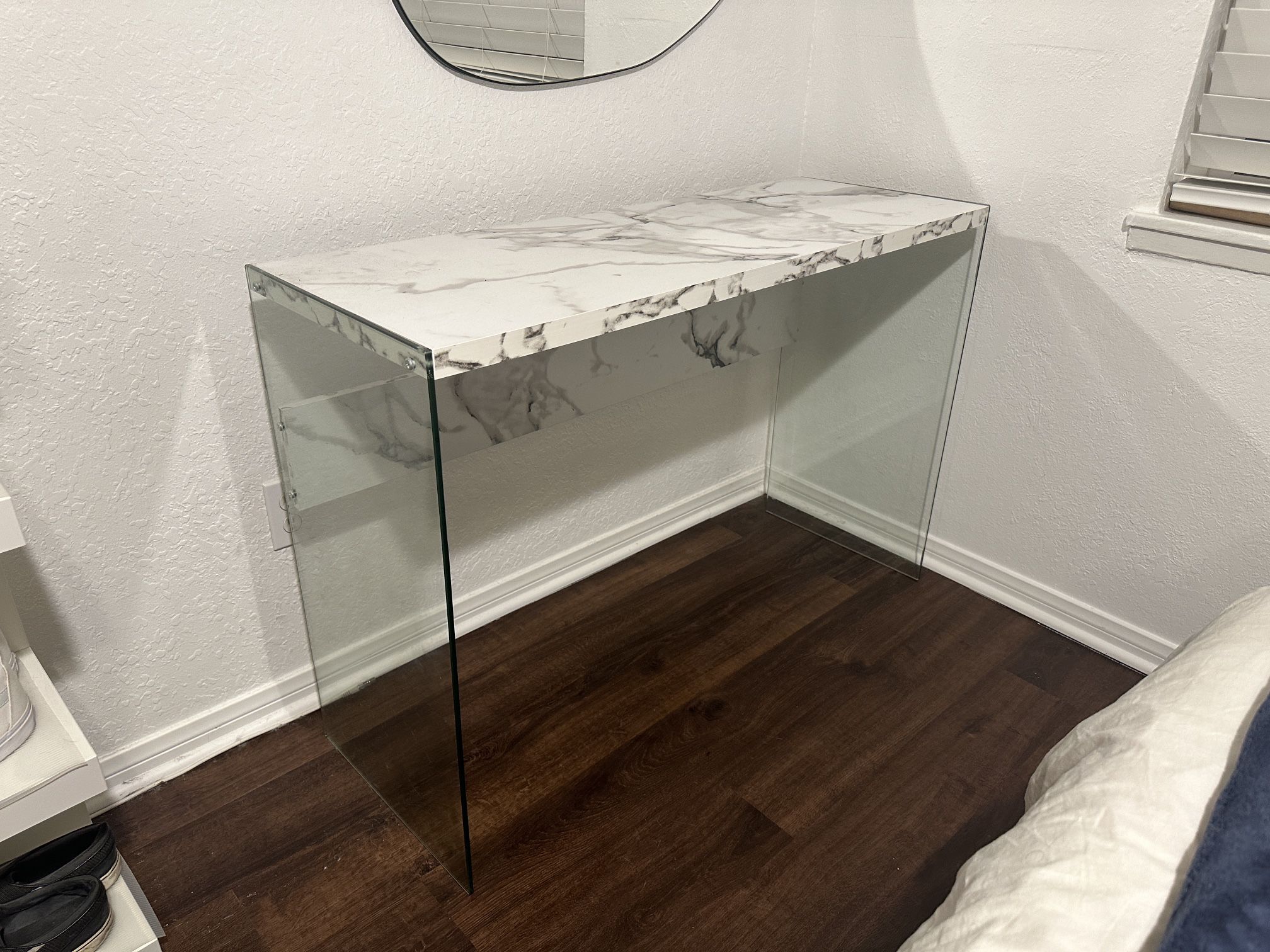 Vanity/Console Table, Faux Marble Print