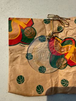 Vintage 1994 Seattle Sonics Glass Christmas Ornaments (4) – Rare NBA Holiday Collectibles