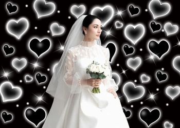 DYANG Early 2000s Backdrop for Black Heart Party Photo Backdrop Glitter Heart Sw