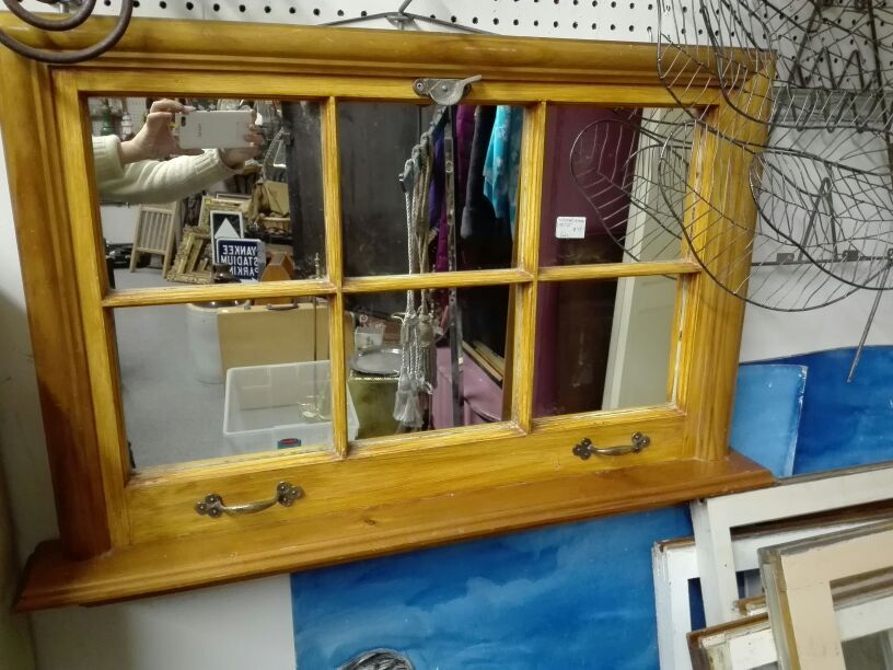 Vintage window mirror