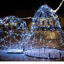 LIGHTING 66ft Christmas Decorative Mini Lights, 200 LED Green Wire Fairy Starry String Lights Plug in, 8 Lighting Modes, for Indoor Outdoor Xmas Tree 