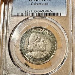 1893 Worlds Colombian Exposition Chicago 90% Silver Graded PCGS