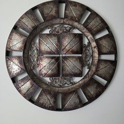 Ornate Bronze Metal Art Wall Medallion