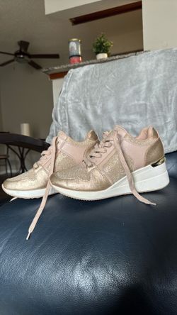 ALDO Rose Gold Wedge Sneakers (Women’s Size 9)