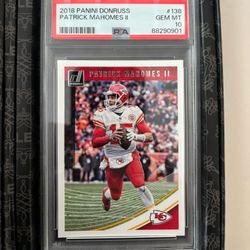 Patrick Mahomes Collectors Card Grade 10