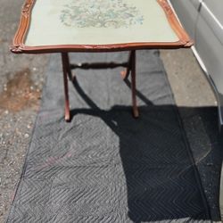 Antique Needle Point and Or Display Table