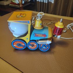 Unique Hanging Or Table Lamp Child's Train 