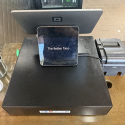 Square POS Kiosk With Printer And Cash Box