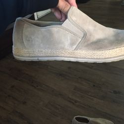 Beige Slip On Timberlands Size 8 