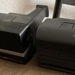 Vintage Polaroid Sun 600 and 600 Plus Instant Cameras