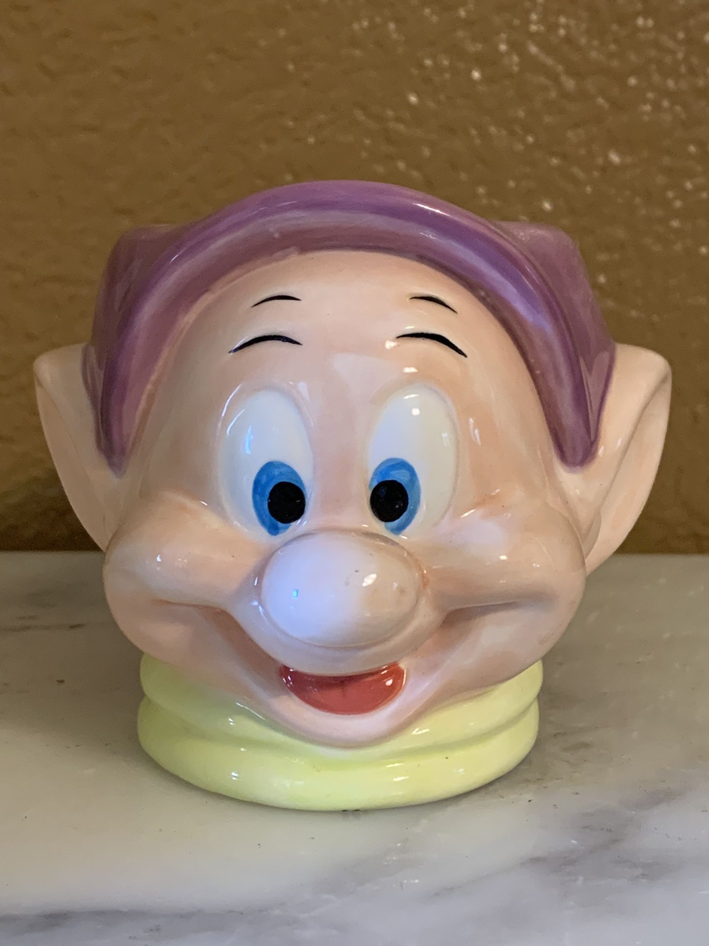 Vintage Disney 3D Dopey Mug Applause Ceramic Coffee Cup Snow White Dwarfs