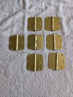 7 Unused Gatehouse 3.5" Satin Brass Door Hinges