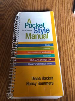 A Pocket Style Manual sixth edition Diane Hacker Nancy Sommers