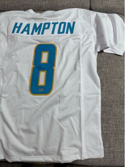 Omarion Hampton Autograph Custom Jersey-Metabilia Coa-L.A. Chargers