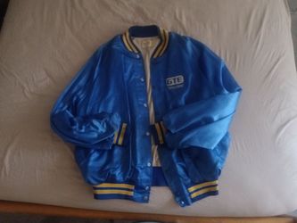 GTE Timeplex Satin Varsity Bomber Jacket